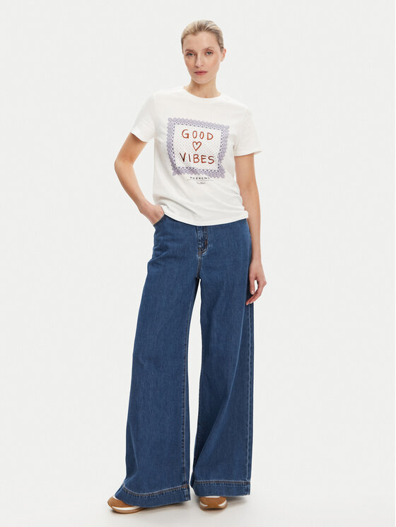 Weekend Max Mara Weekend Max Mara Marškinėliai Ara 2525976041 Balta Regular Fit