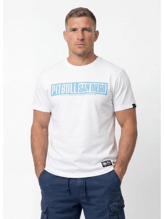 PITBULL PITBULL T-Shirt EIGHTY NINE DOG Biały Regular Fit
