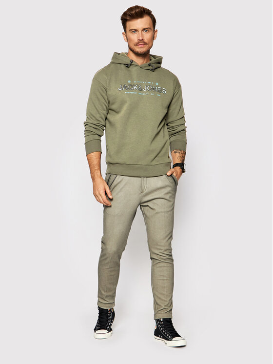 Felpa Thad 12193653 Verde Relaxed Fit