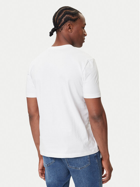 BOSS BOSS T-krekls Te_Wheel 50546381 Balts Regular Fit