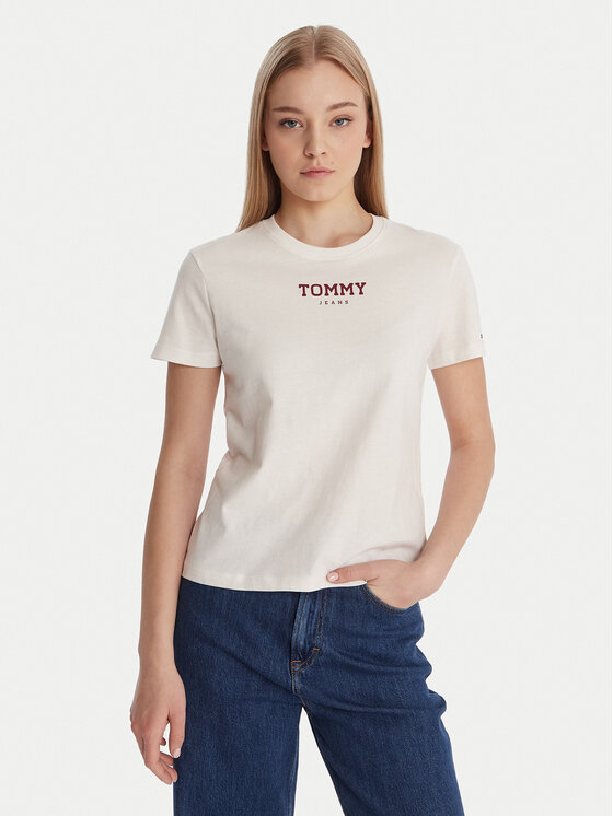 Tommy Jeans Tommy Jeans T-krekls Essential DW0DW21842 Balts Regular Fit