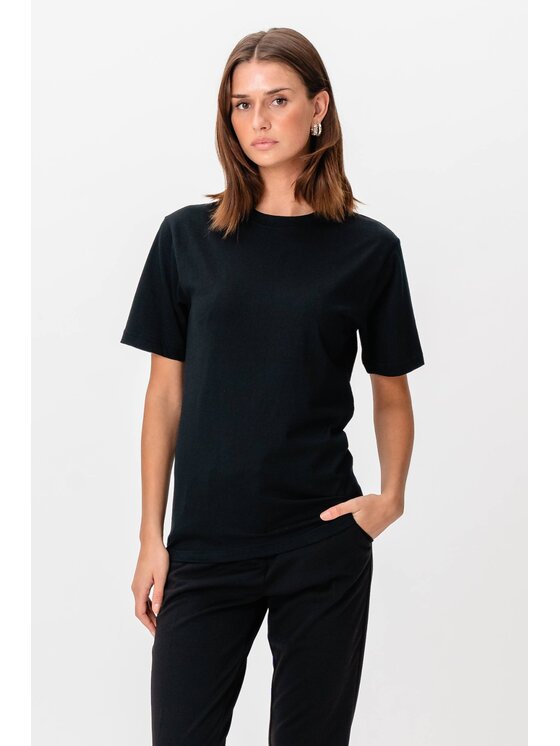 TeeShoppen TeeShoppen T-Shirt 'Oversized Collection' Czarny Oversize