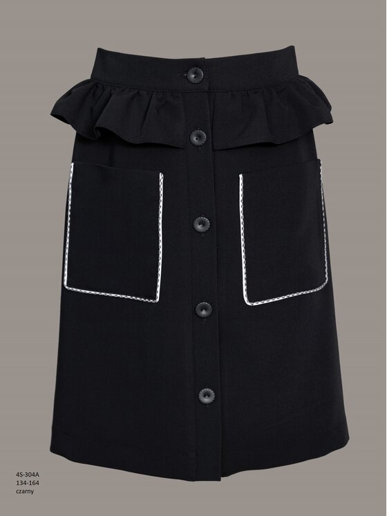 SLY SLY Spódnica 4S-304A Czarny Comfortable Fit