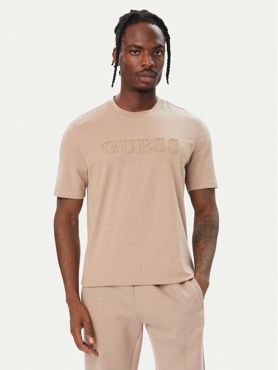 Guess Guess Tričko Z2YI11 J1314 Béžová Regular Fit