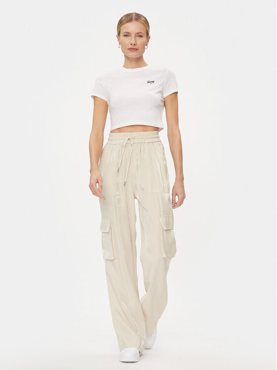 Tommy Jeans Tommy Jeans Футболка Script DW0DW17366 Білий Slim Fit