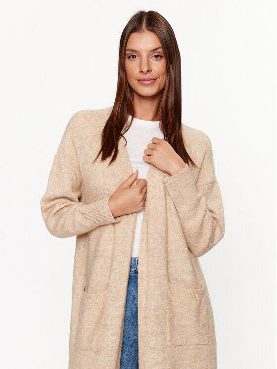 YAS YAS Cardigan 26030702 Bej Loose Fit