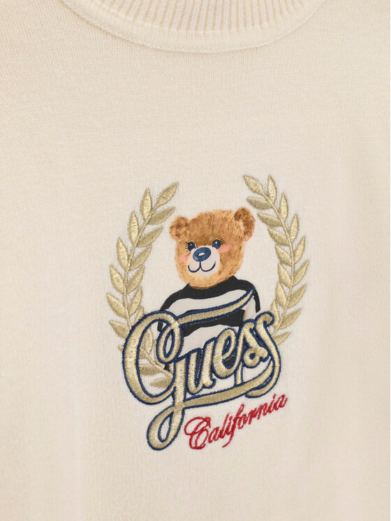Guess Guess Džemper haljina J6BK14 Z1299 Krem Regular Fit