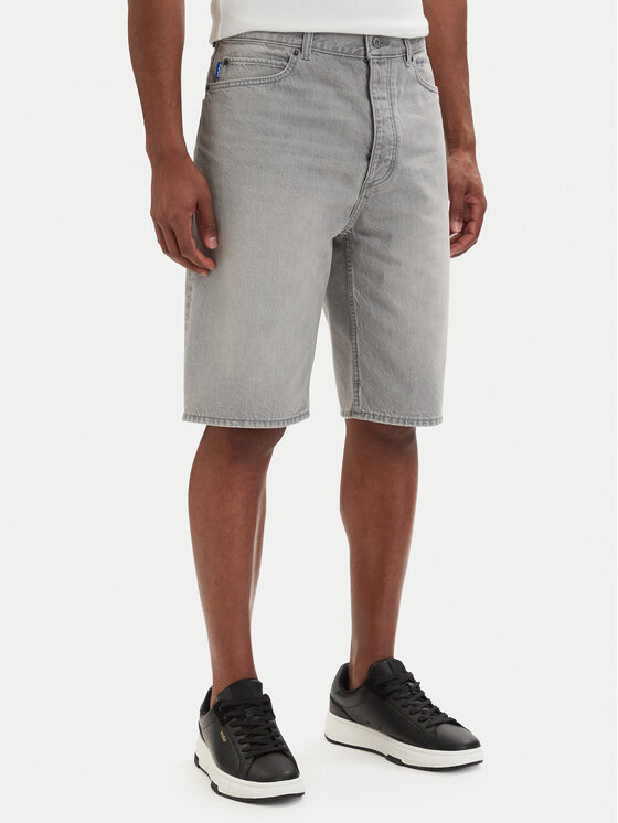 HUGO HUGO Jeans kratke hlače Skate 50561704 Siva Straight Fit