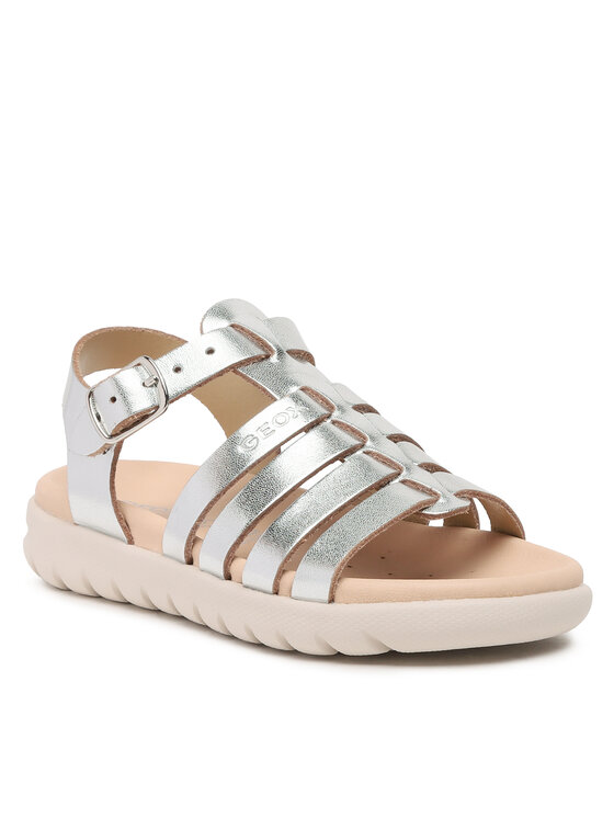 Geox Geox Sandály J Sandal Soleima Gir J35GSB000CFC1007 M Stříbrná