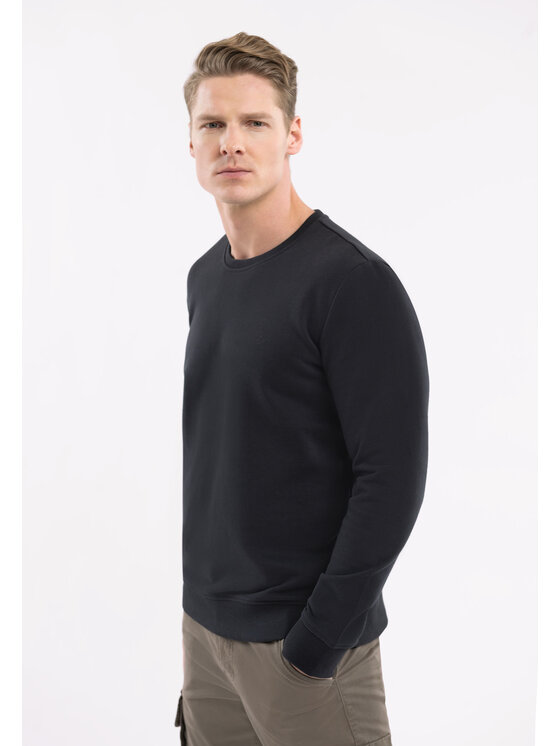 Volcano Volcano Bluza B-ANDY Czarny Regular Fit