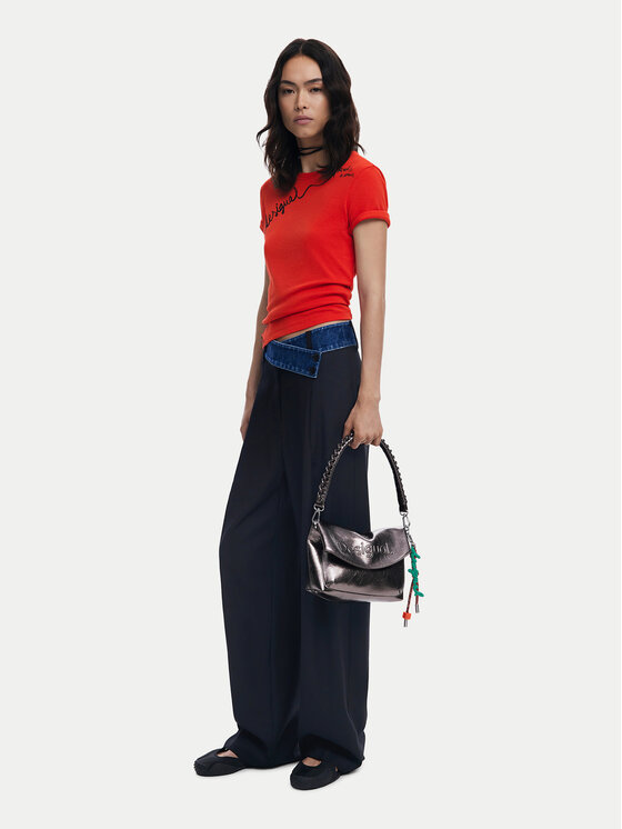 Desigual Desigual Torbica Half Logo Trokel 25WAXPAQ Smeđa