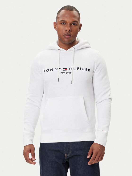 Tommy Hilfiger Tommy Hilfiger Bluză Logo MW0MW11599 Alb Regular Fit