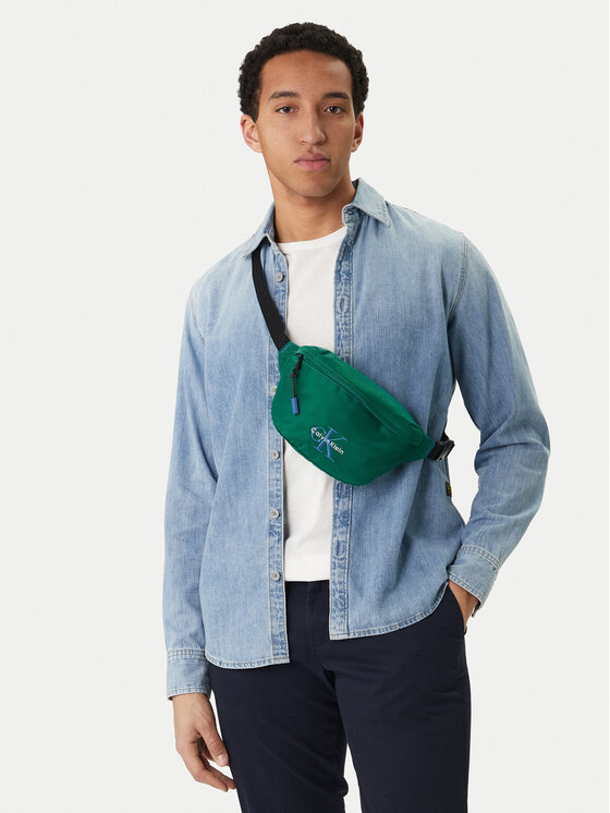 Calvin Klein Borsetă Bold Waistbag LV04D3116G Verde