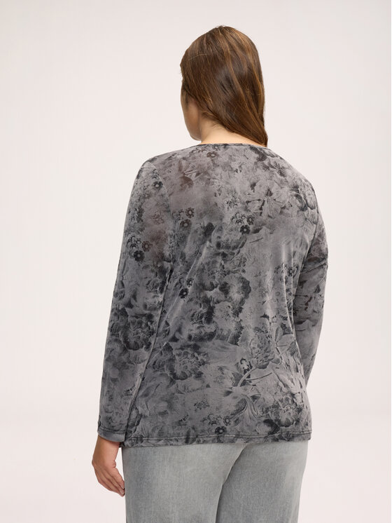 Fiorella Rubino Fiorella Rubino Bluzka G096L009482N013 Szary Regular Fit