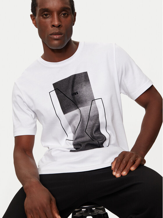 BOSS Boss T-krekls 50525219 Balts Regular Fit