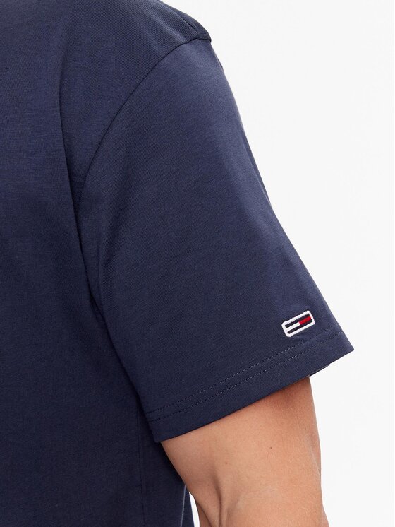 Tommy Jeans Tommy Jeans Тишърт Classic Gold Linear DM0DM17728 Тъмносин Classic Fit