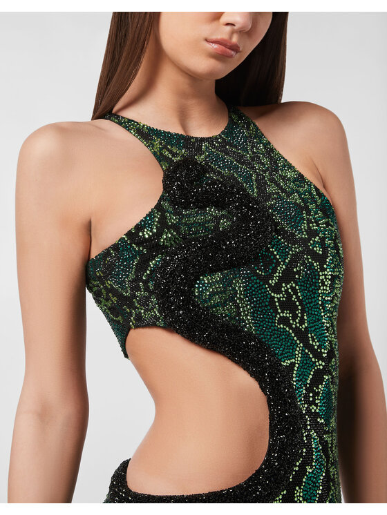 PHILIPP PLEIN PHILIPP PLEIN Sukienka wieczorowa 26449 Zielony