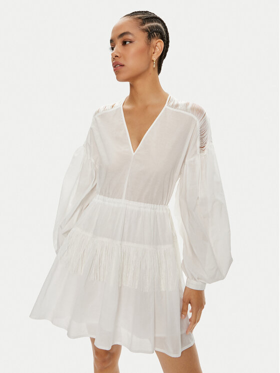 Pinko Robe de jour Baaria 103741 A1XN Blanc Regular Fit