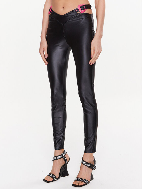 Versace Jeans Couture Legíny 74HAC1A1 Čierna Slim Fit