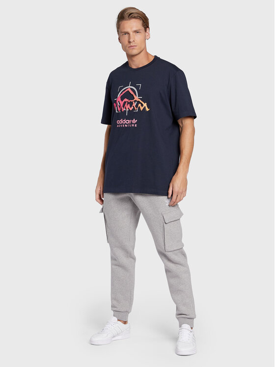 adidas adidas T-shirt Adventure Ride HK4981 Tamnoplava Relaxed Fit