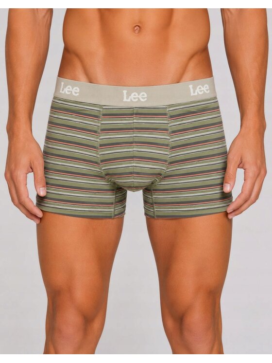 Lee Lee Bokserki Becket 3 Pack Organic Cotton Elastane Trunks Kolorowy