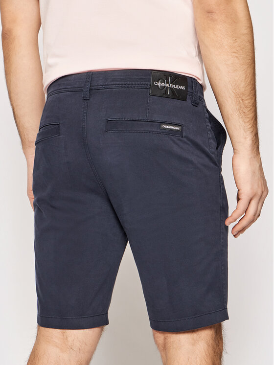 Calvin Klein Jeans Calvin Klein Jeans Auduma šorti J30J319061 Tumši zils Slim Fit