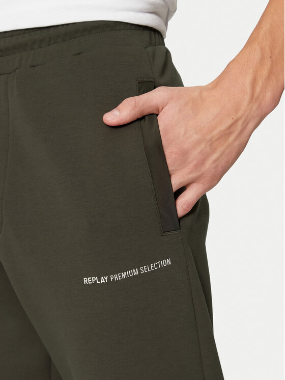 REPLAY REPLAY Долнище анцуг M9008 .000.23655 Тъмнозелен Regular Fit