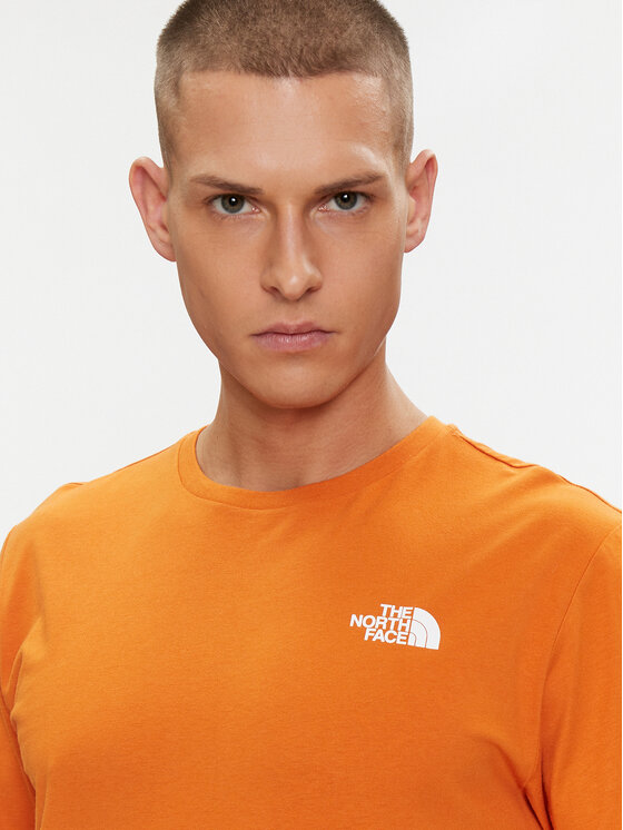 The North Face The North Face Tricou Redbox NF0A87NV Portocaliu Regular Fit