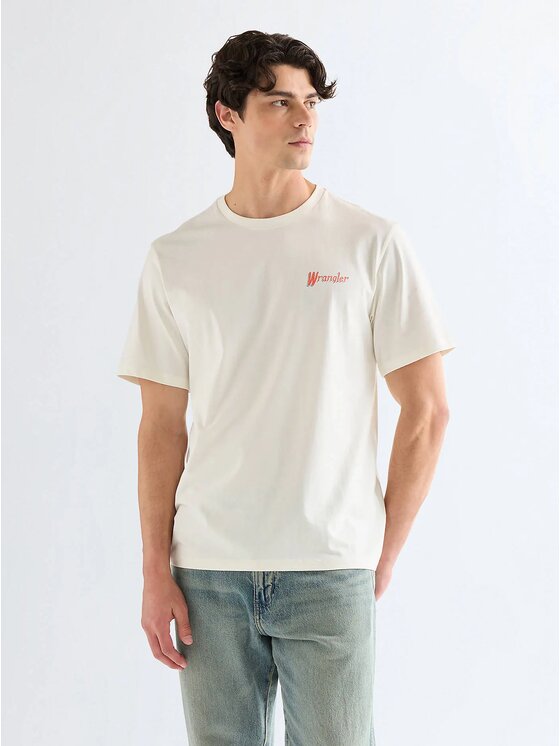 Wrangler Wrangler T-shirt GRAPHIC TEE Bianco Regular Fit
