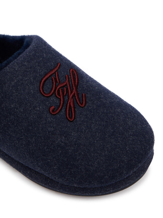 Tommy Hilfiger Tommy Hilfiger Papuče Th House Shoe Flannel FW0FW09699 Tamnoplava