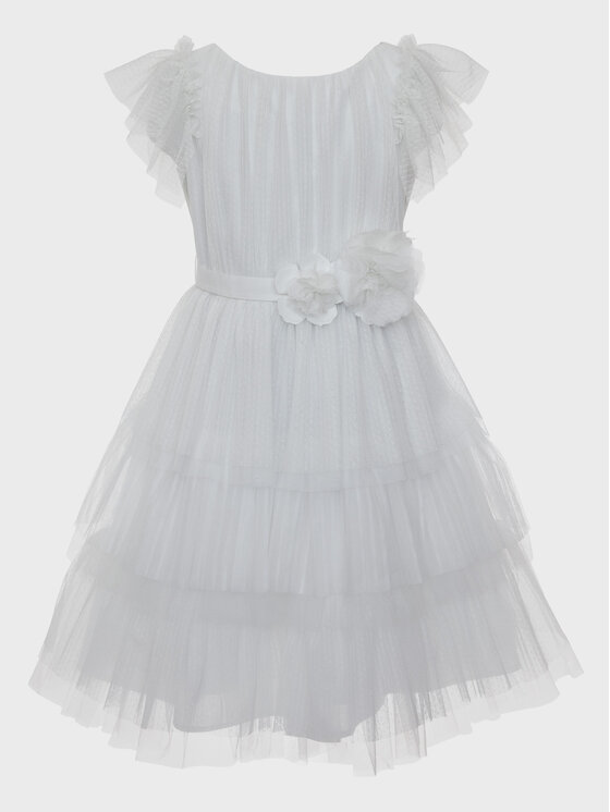 SLY SLY Sukienka 3SM-14A Biały Comfortable Fit