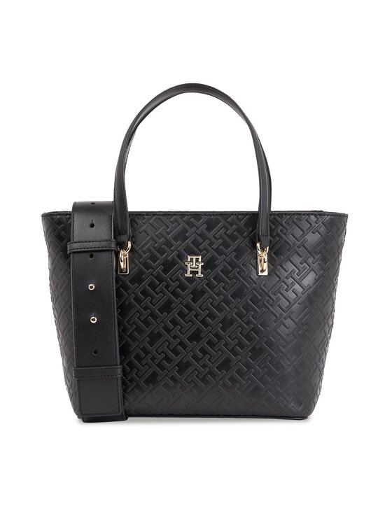 Tommy Hilfiger Handtasche Th Refined Mini Tote Mono AW0AW16002 