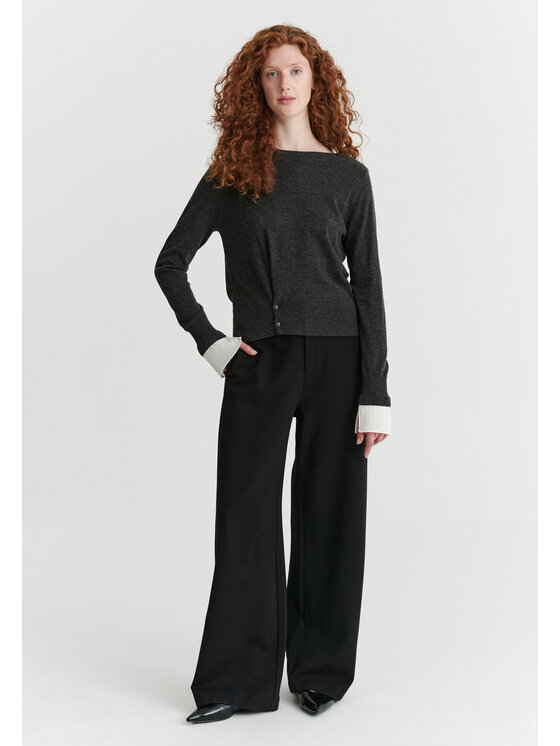 TATUUM TATUUM Sweter MELA Szary Fitted Fit