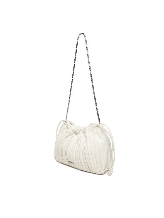 Calvin Klein Calvin Klein Kabelka Drawstring Plisse Crossbody LV04F3076G Bílá