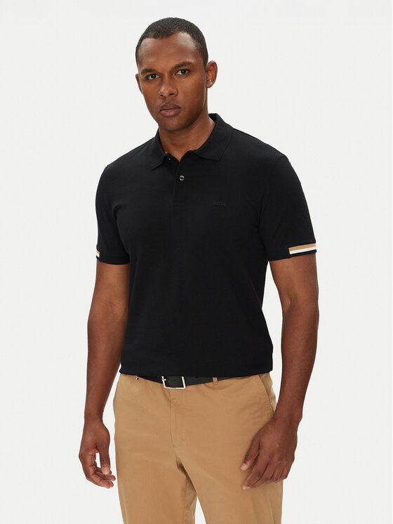 BOSS Boss Polo Parlay 147 50467113 Czarny Regular Fit