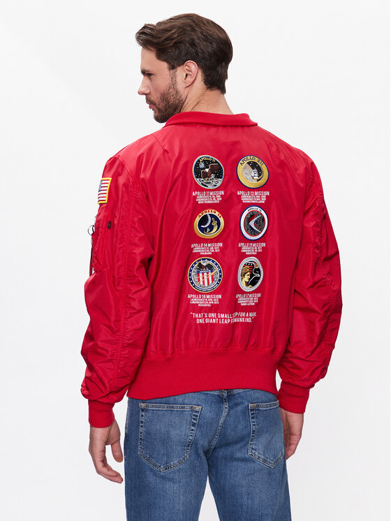 Alpha Industries Alpha Industries Kurtka bomber MA-1 Zip Hood Apollo 136106 Czerwony Regular Fit