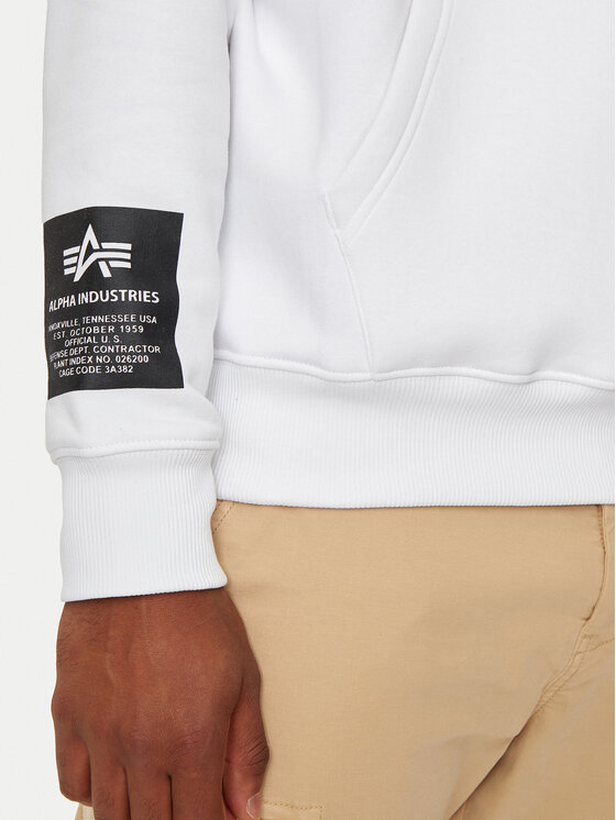 Alpha Industries Alpha Industries Mikina 126803 Biela Regular Fit