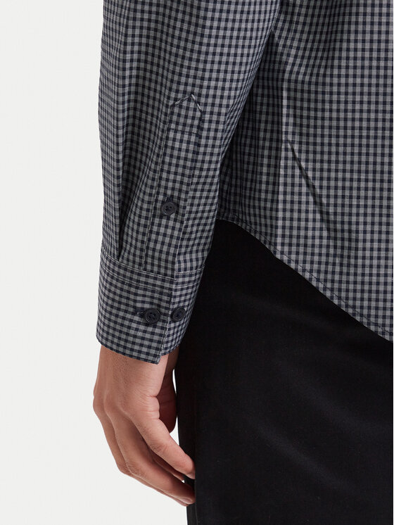 Calvin Klein Calvin Klein Πουκάμισο Gingham LV04LH100G Σκούρο μπλε Slim Fit