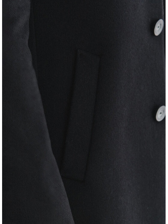 Pako Lorente Pako Lorente Płaszcz wełniany P25WF-7X-020 Czarny Classic Fit