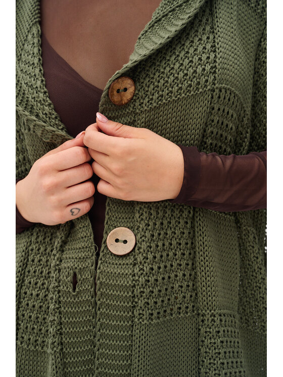 blue shadow blue shadow Kardigan Tamashi Khaki Regular Fit