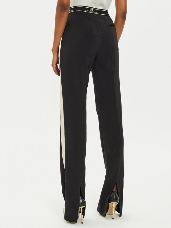 Elisabetta Franchi Elisabetta Franchi Kalhoty z materiálu PA-010-47E2 Černá Regular Fit