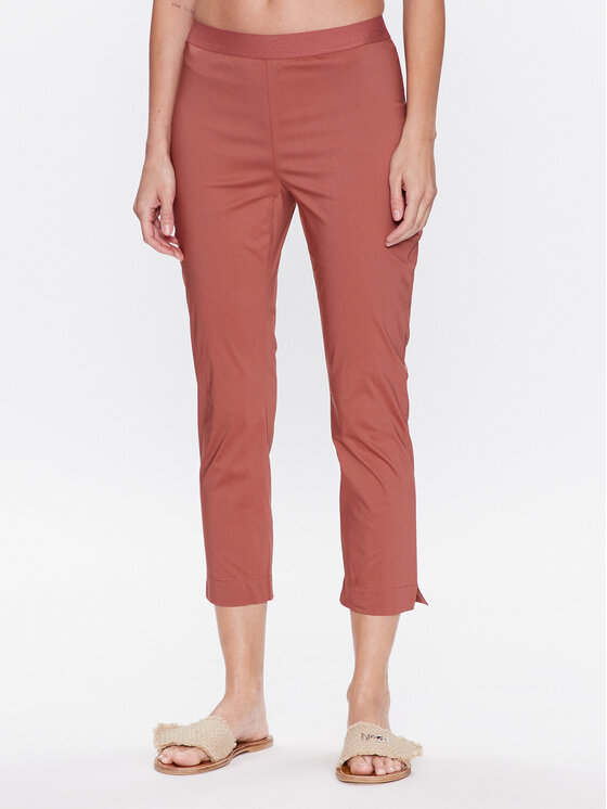 Liviana Conti Liviana Conti Штани з тканини CNTK37 Коричневий Regular Fit