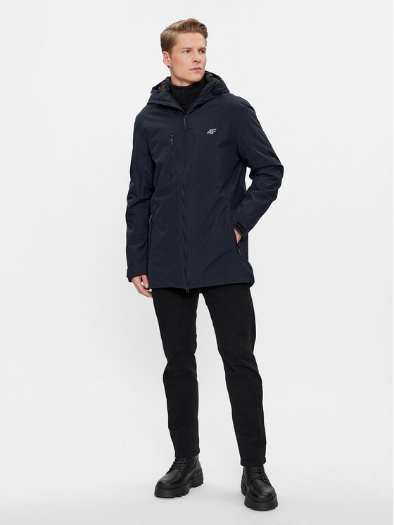 4F 4F Parka 4FAW23TTJAM302 Czarny Regular Fit