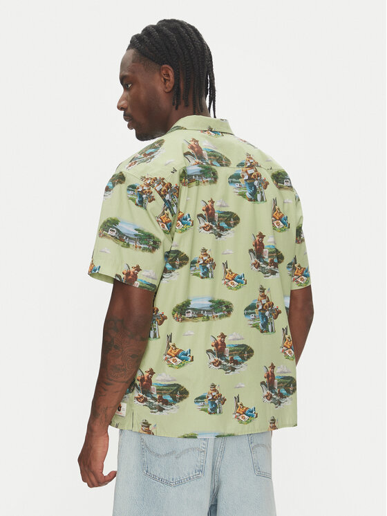 Element Element Koszula Sbxe Camp ELYWT00171 Zielony Regular Fit