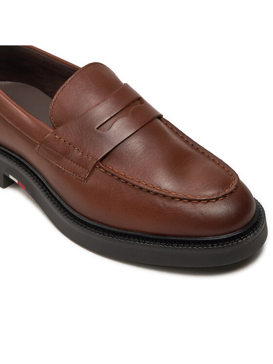 Tommy Hilfiger Tommy Hilfiger Slipper Comfort Lwt Lth Loafer FM0FM05089 Braun