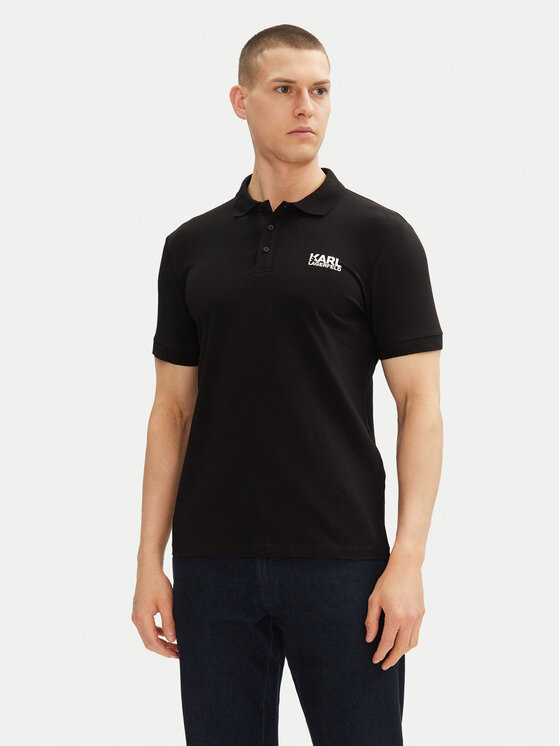 KARL LAGERFELD KARL LAGERFELD Поло 745088 552235 Чорний Regular Fit