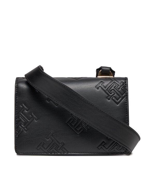 Tommy Hilfiger Tommy Hilfiger Handtasche Th Refined Crossover Mono AW0AW15727 Schwarz
