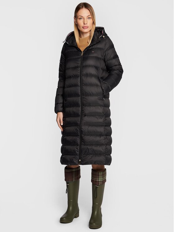 Tommy Hilfiger Geacă din puf WW0WW35953 Negru Regular Fit din imagine noua