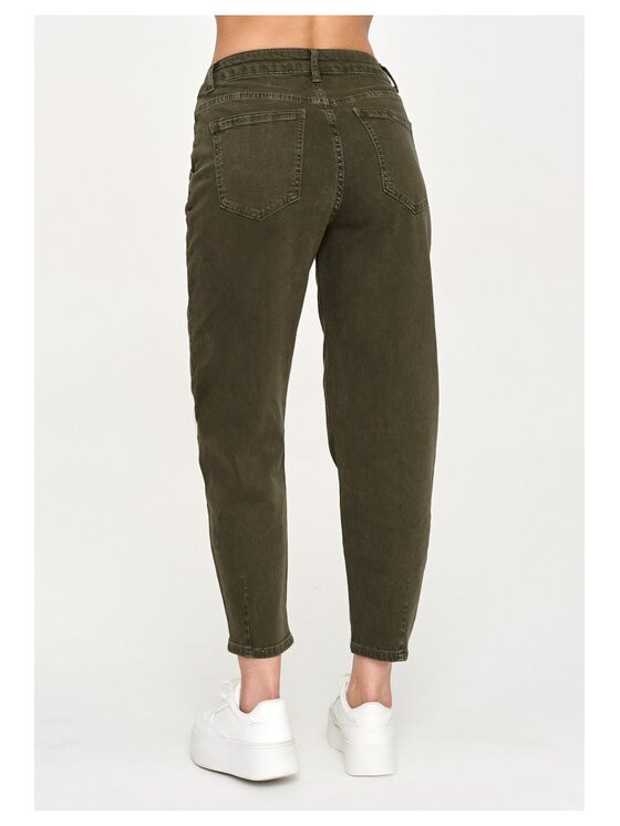 Makadamia Makadamia Jeansy C31 Zielony Baggy Fit