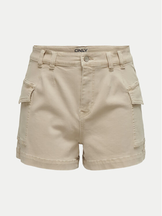 ONLY ONLY Kratke hlače iz tkanine Missouri 15328087 Bež Regular Fit